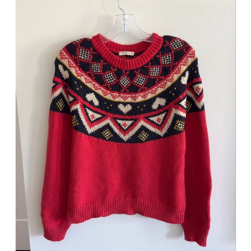 Marine Layer Archive Women's Alpine Fair Isle Knit Retro Sweater (small)